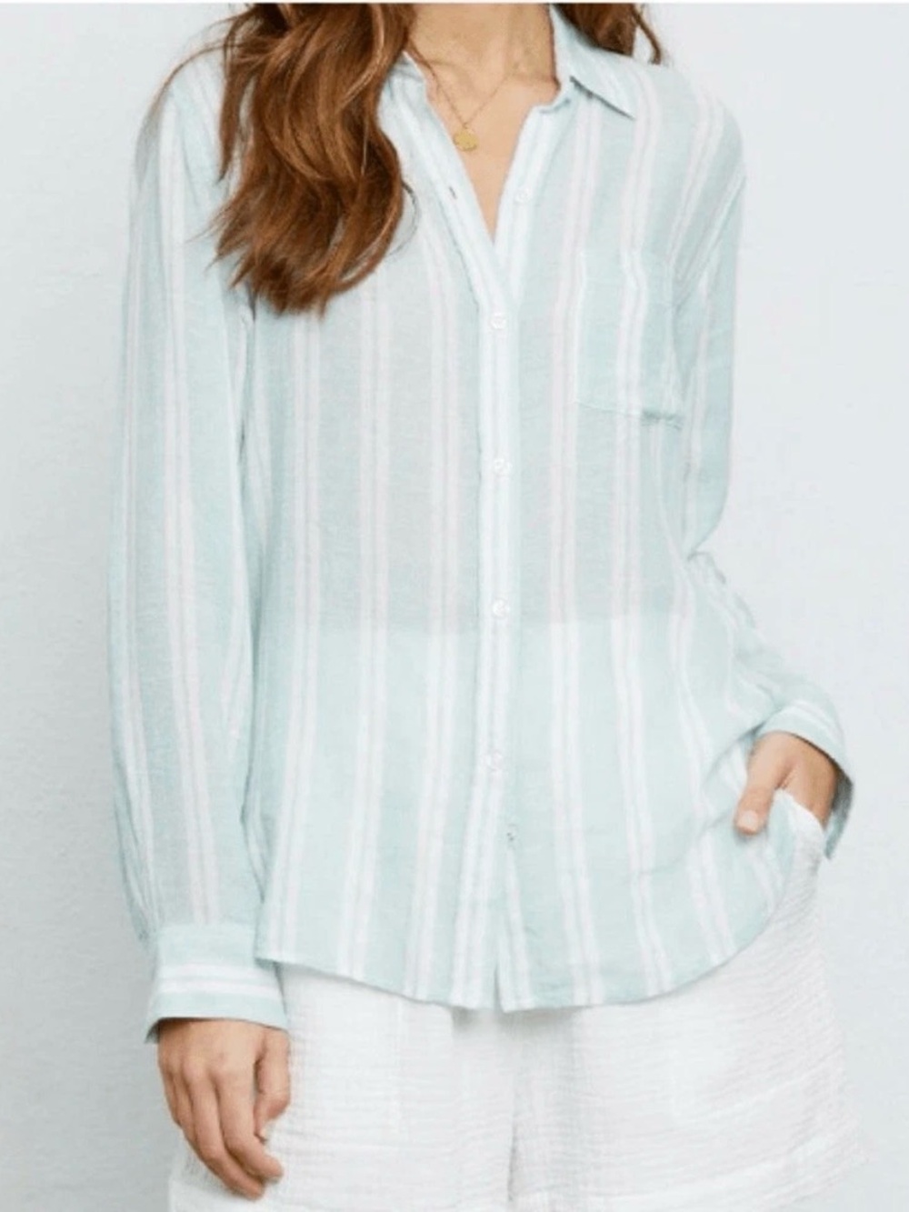 Rails Charli Shirt in Juniper Stripe Size Large